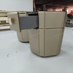 Faceted Octagonal Sofa Side Table with Smoked Mirror Top and Single Drawer